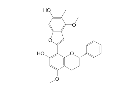 2H-1-Benzopyran-7-ol, 3,4-dihydro-8-(6-hydroxy-4-methoxy-5-methyl-2-benzofuranyl)-5-methoxy -2-phenyl-, (S)-