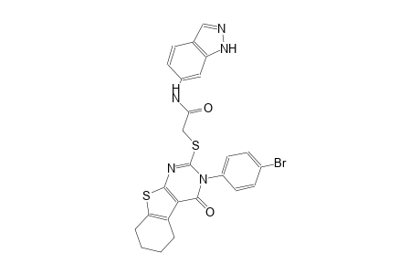 2-{[3-(4-bromophenyl)-4-oxo-3,4,5,6,7,8-hexahydro[1]benzothieno[2,3-d]pyrimidin-2-yl]sulfanyl}-N-(1H-indazol-6-yl)acetamide