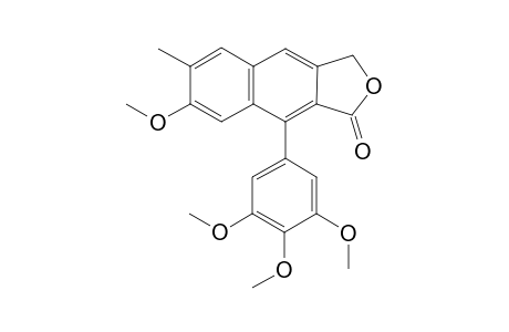 2-Methyl-5-(3",4",5'-trimethoxyphenyl)-3-methoxy-6-oxo-tetrahydro-furo[3',4' : 6,7]naphthalene