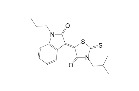 2H-indol-2-one, 1,3-dihydro-3-[3-(2-methylpropyl)-4-oxo-2-thioxo-5-thiazolidinylidene]-1-propyl-, (3Z)-