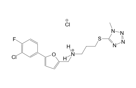 N-{[5-(3-chloro-4-fluorophenyl)-2-furyl]methyl}-3-[(1-methyl-1H-tetraazol-5-yl)sulfanyl]-1-propanaminium chloride
