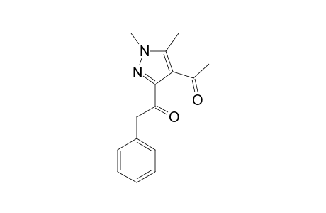 1-(4-acetyl-1,5-dimethylpyrazol-3-yl)-2-phenylethanone