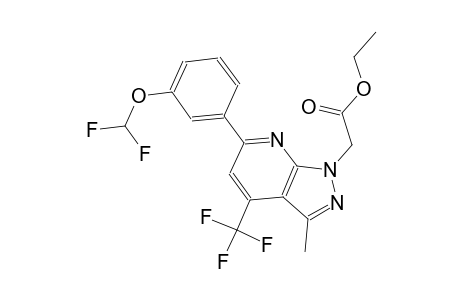 1H-pyrazolo[3,4-b]pyridine-1-acetic acid, 6-[3-(difluoromethoxy)phenyl]-3-methyl-4-(trifluoromethyl)-, ethyl ester