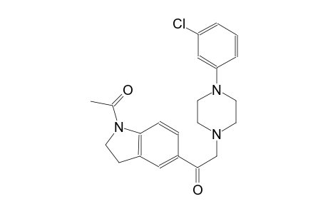 ethanone, 1-(1-acetyl-2,3-dihydro-1H-indol-5-yl)-2-[4-(3-chlorophenyl)-1-piperazinyl]-