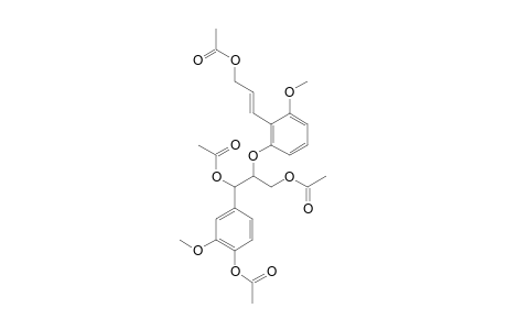 GUAYACYLGLYCEROL-BETA-O-6'-(2-METHOXY)-CINNAMYL-ALCOHOL-ETHER-TETRAACETATE