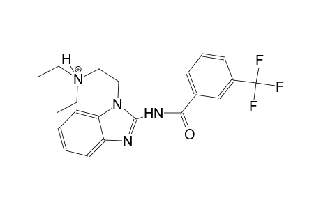 N,N-diethyl-2-(2-{[3-(trifluoromethyl)benzoyl]amino}-1H-benzimidazol-1-yl)ethanaminium