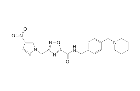 1,2,4-Oxadiazole-5-carboxamide, 3-[(4-nitro-1H-pyrazol-1-yl)methyl]-N-[[4-(1-piperidinylmethyl)phenyl]methyl]-