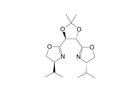 (4S)-2-[(4S,5S)-2,2-dimethyl-5-[(4S)-4-propan-2-yl-4,5-dihydro-1,3-oxazol-2-yl]-1,3-dioxolan-4-yl]-4-propan-2-yl-4,5-dihydro-1,3-oxazole