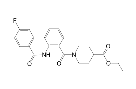 1-[2-[(4-fluorobenzoyl)amino]benzoyl]isonipecotic acid ethyl ester
