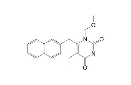 1-METHOXYMETHYL-5-ETHYL-6-(2-NAPHTHYLMETHYL)-URACIL
