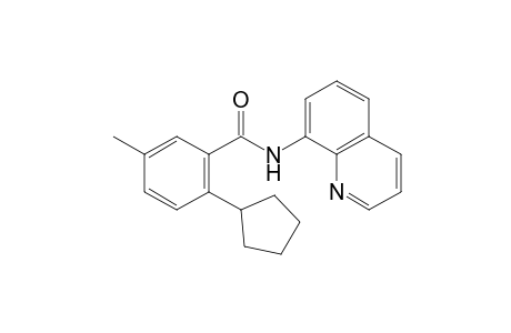 2-Cyclopentyl-5-methyl-N-(quinolin-8-yl)benzamide