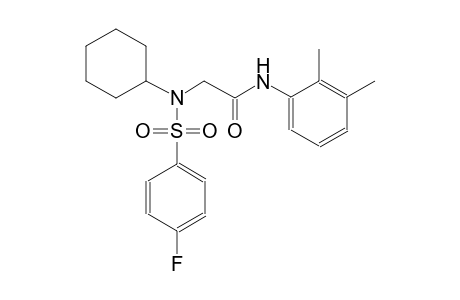 2-{cyclohexyl[(4-fluorophenyl)sulfonyl]amino}-N-(2,3-dimethylphenyl)acetamide