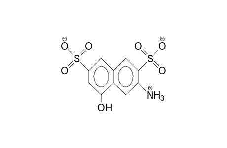 3-Amino-5-hydroxy-2,7-naphthalenedisulfonic acid, anion