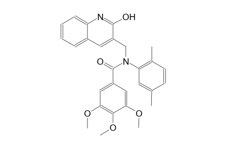 N-(2,5-dimethylphenyl)-N-[(2-hydroxy-3-quinolinyl)methyl]-3,4,5-trimethoxybenzamide