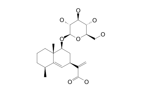 9-BETA-(BETA-D-GLUCOPYRANOSYLOXY)-4-ALPHA-H-EUDESMA-5,11(13)-DIEN-12-OIC-ACID;PTERODONTOSIDE-B