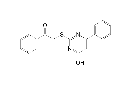 2-[(4-hydroxy-6-phenyl-2-pyrimidinyl)thio]acetophenone