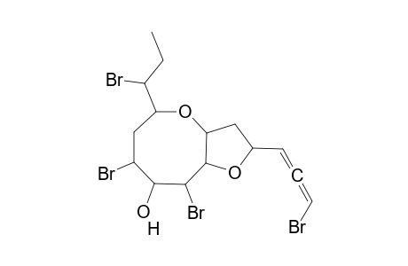 7,9-dibromo-2-(3-bromopropa-1,2-dienyl)-5-(1-bromopropyl)-3,3a,5,6,7,8,9,9a-octahydro-2H-furo[3,2-b]oxocin-8-ol