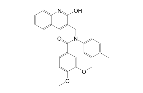 N-(2,4-dimethylphenyl)-N-[(2-hydroxy-3-quinolinyl)methyl]-3,4-dimethoxybenzamide