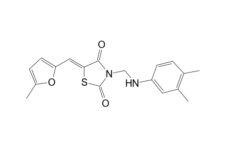 3-[(3,4-Dimethyl-phenylamino)-methyl]-5-(5-methyl-furan-2-ylmethylene)-thiazolidine-2,4-dione