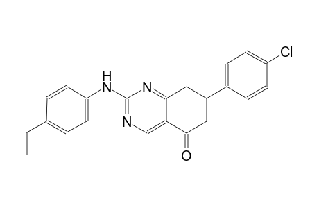 7-(4-chlorophenyl)-2-(4-ethylanilino)-7,8-dihydro-5(6H)-quinazolinone