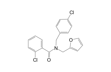 2-Chloro-N-[(4-chlorophenyl)methyl]-N-(furan-2-ylmethyl)benzamide
