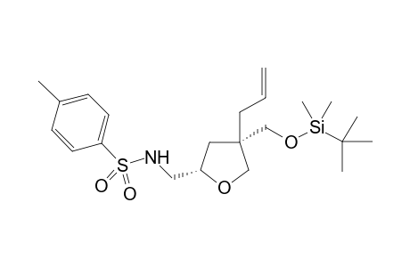 cis-N-[(-4-Allyl-4-tert-butyldimethylsilyloxymethyltetrahydrofuran-2-yl)methyl]-4-methylbenzenesulfonamide