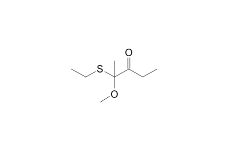 2-(Ethylthio)-2-methoxy-3-pentanone