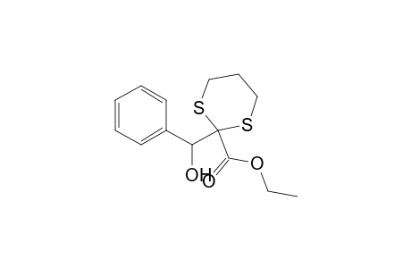 1,3-Dithiane-2-carboxylic acid, 2-(hydroxyphenylmethyl)-, ethyl ester