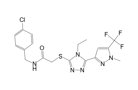 N-(4-chlorobenzyl)-2-({4-ethyl-5-[1-methyl-5-(trifluoromethyl)-1H-pyrazol-3-yl]-4H-1,2,4-triazol-3-yl}sulfanyl)acetamide