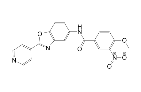 4-methoxy-3-nitro-N-[2-(4-pyridinyl)-1,3-benzoxazol-5-yl]benzamide