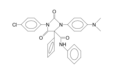 1-(4-Dimethylamino-phenyl)-3-(4-chloro-phenyl)-5-phenylamido-5-phenyl-2,4-imidazoledione
