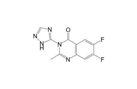 3-(1H-1,2-4-Trizol-5-yl)-6,7-difluoro-2-methylquinazolin-4(3H)-one