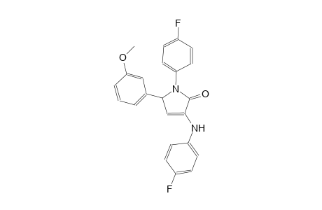 3-(4-fluoroanilino)-1-(4-fluorophenyl)-5-(3-methoxyphenyl)-1,5-dihydro-2H-pyrrol-2-one