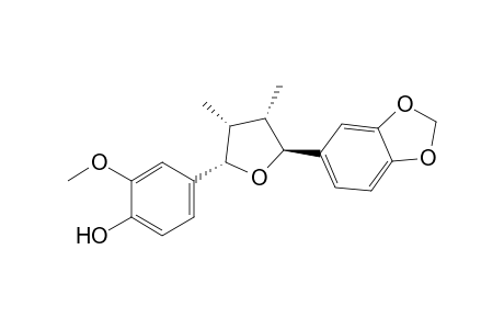Phenol, 4-[5-(1,3-benzodioxol-5-yl)tetrahydro-3,4-dimethyl-2-furanyl]-2-methoxy-, [2S-(2.alpha.,3.alpha.,4.alpha.,5.beta.)]-