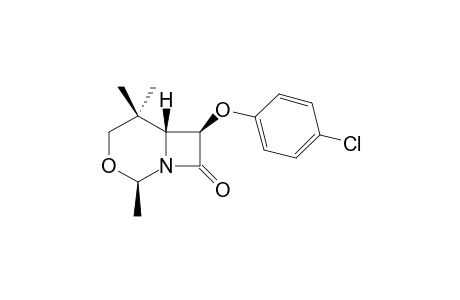 RAC-7-(4-CHLOROPHENOXY)-2,5,5-TRIMETHYL-3-OXA-1-AZABICYCLO-[4.2.0]-OCTAN-8-ONE