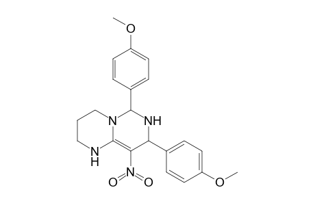 4-[6-(4-Methoxyphenyl)-9-nitro-1,3,4,6,7,8-hexahydro-2Hpyrimido[1,6-a]pyrimidine-8-yl]phenyl methyl ether