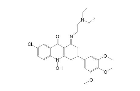 (1E)-7-Chloro-1-([(E)-2-(diethylamino)ethyl]imino)-10-hydroxy-3-(3,4,5-trimethoxyphenyl)-1,3,4,10-tetrahydro-9(2H)-acridinone