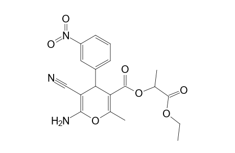 2-Amino-3-cyano-5-[oxycarbonyl of (S)-ethyl lactate]-6-methyl-4-(m-nitrophenyl)-4H-pyran