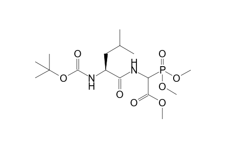 Methyl 2-[(S)-2-tert-butoxycarbonykamino-4-methylpentanoylamino]-2-(dimethoxyphosphoryl)acetate