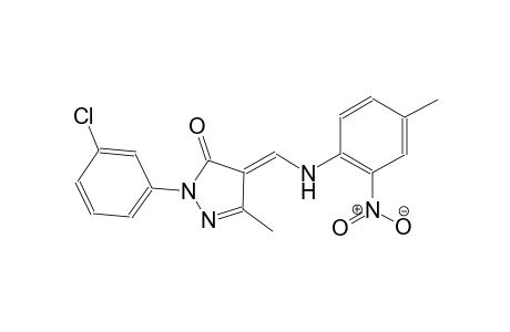 3H-pyrazol-3-one, 2-(3-chlorophenyl)-2,4-dihydro-5-methyl-4-[[(4-methyl-2-nitrophenyl)amino]methylene]-, (4E)-