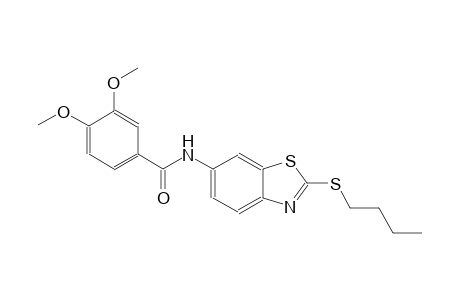 N-[2-(butylsulfanyl)-1,3-benzothiazol-6-yl]-3,4-dimethoxybenzamide