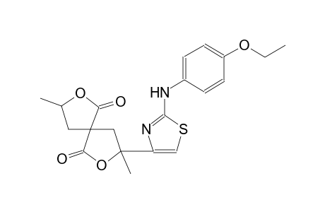 3-[2-(4-ethoxyanilino)-1,3-thiazol-4-yl]-3,8-dimethyl-2,7-dioxaspiro[4.4]nonane-1,6-dione