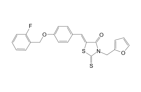 (5Z)-5-[4-(2-fluorobenzyl)oxybenzylidene]-3-(2-furfuryl)-2-thioxo-thiazolidin-4-one