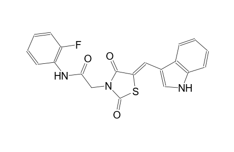 N-(2-fluorophenyl)-2-[(5Z)-5-(1H-indol-3-ylmethylene)-2,4-dioxo-1,3-thiazolidin-3-yl]acetamide