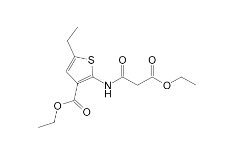 N-(3-carboxy-5-ethyl-2-thienyl)malonamic acid, diethyl ester