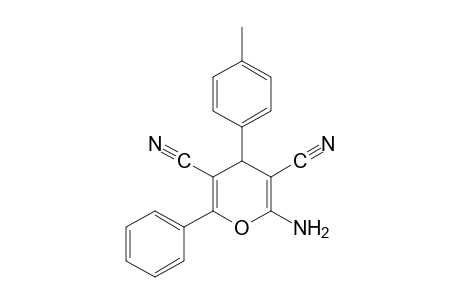 2-amino-6-phenyl-4-p-tolyl-4H-pyran-3,5-dicarbonitrile