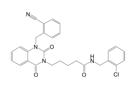 N-(2-chlorobenzyl)-5-(1-(2-cyanobenzyl)-2,4-dioxo-1,4-dihydro-3(2H)-quinazolinyl)pentanamide