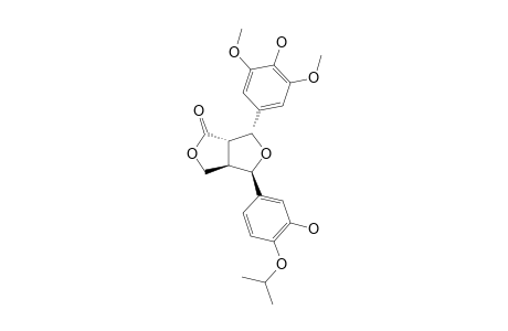6-(3-HYDROXY-4-ISOPROPOXYPHENYL)-8-(4-HYDROXY-3,5-DIMETHOXYPHENYL)-3,7-DIOXABICYCLO-[3.3.0]-OCTAN-2-ONE