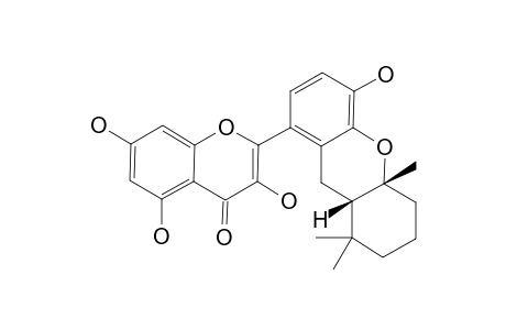 UGONIN_N;3,5,7-TRIHYDROXY-2-(5-HYDROXY-1,1,4A-TRIMETHYL-2,3,4,4A,9,9A-HEXAHYDRO-1-H-XANTHEN-8-YL)-4-H-CHROMEN-4-ONE