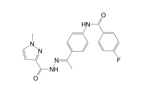 4-fluoro-N-(4-{(1E)-N-[(1-methyl-1H-pyrazol-3-yl)carbonyl]ethanehydrazonoyl}phenyl)benzamide